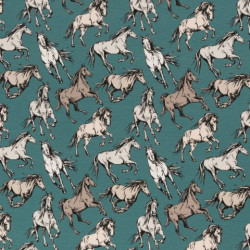 Jersey - Pferde dunkelmint